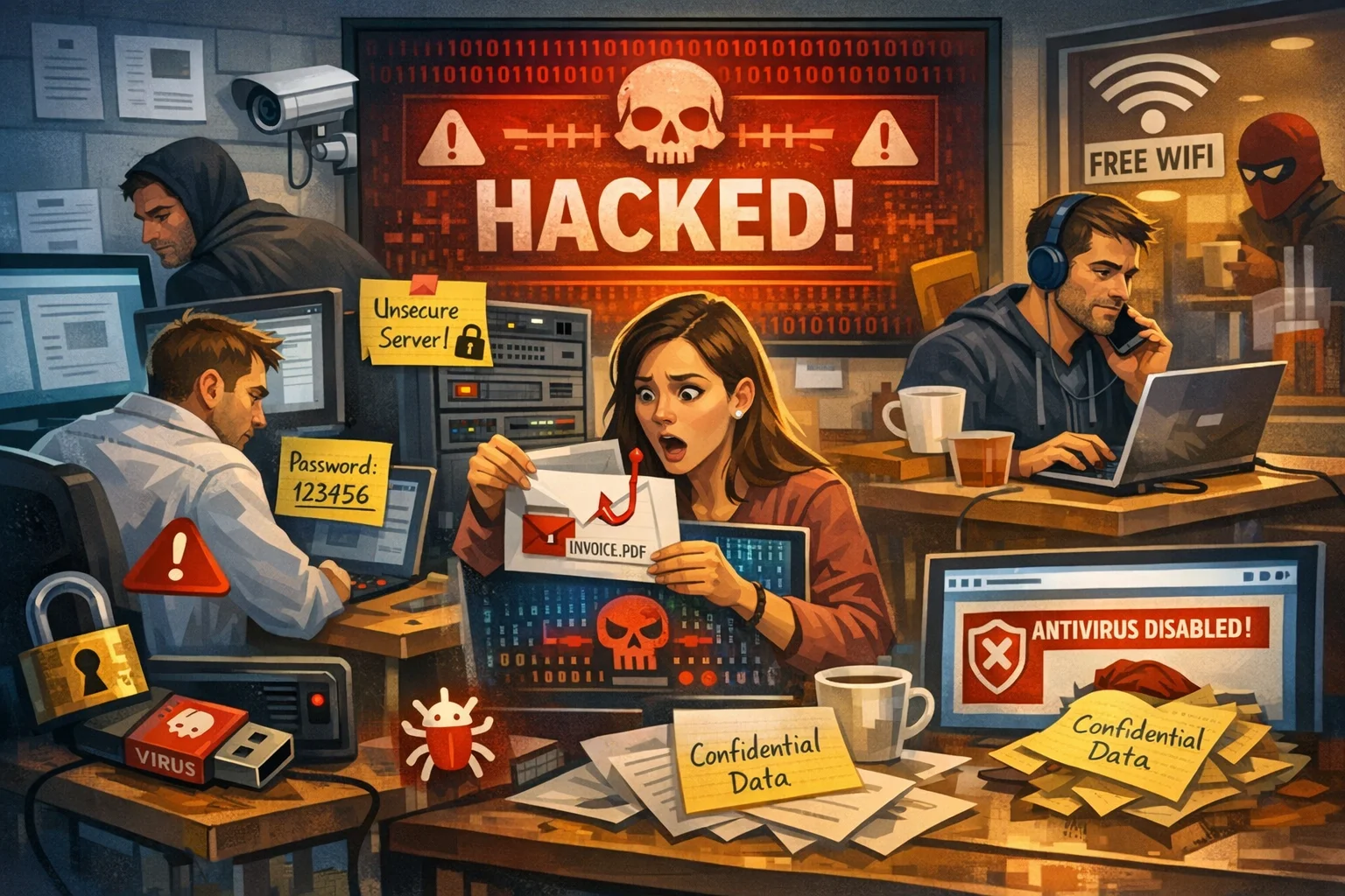 7 errores de seguridad que convierten tu empresa en un blanco fácil