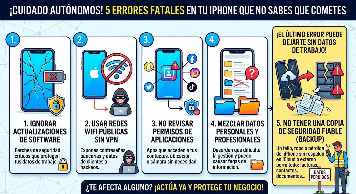 5 errores en tu iPhone que ponen en riesgo tu negocio
