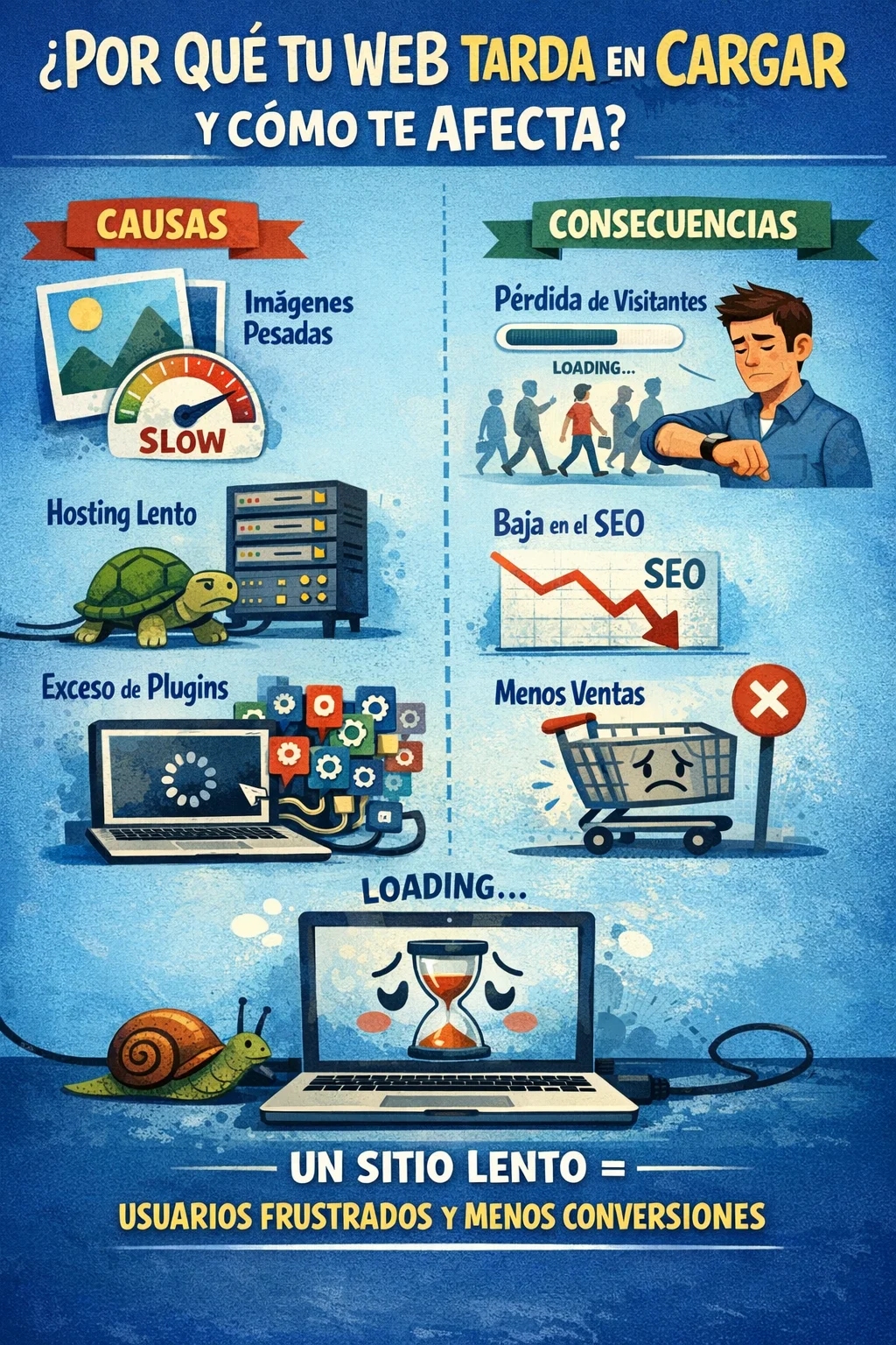 Por qué tu web tarda en cargar y cómo te afecta